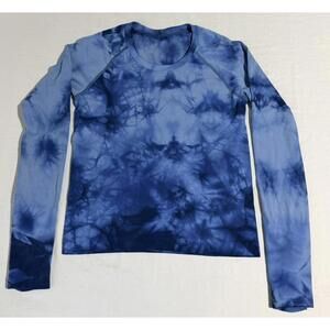 Lululemon Womens Tye Dye Long Sleeve Athletic Performance Top Size 6